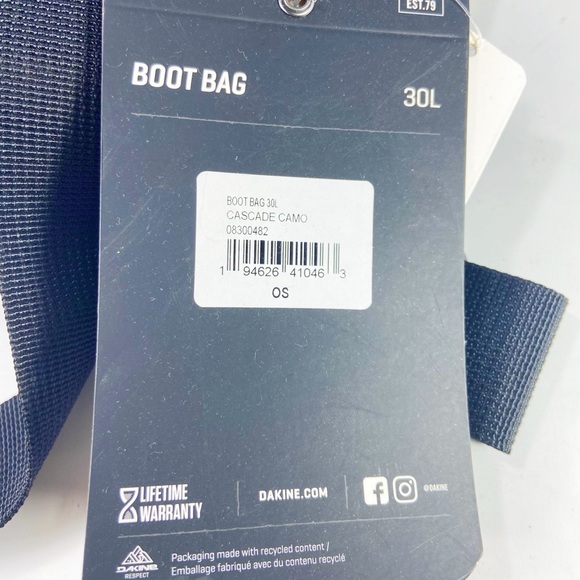 Dakine Cascade camouflage ski snow boot bag 30L New with Tags - Picture 5 of 10